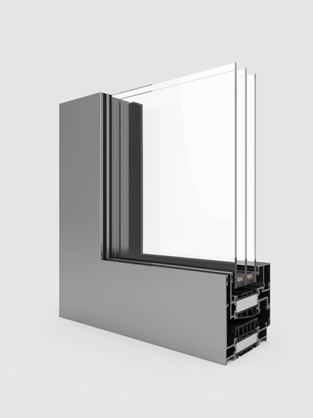 Finestra in alluminio Decalu 88 Hidden di Eko-Okna