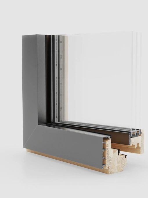 Finestra in legno Esperia Life 74 ALU di Eko-Okna