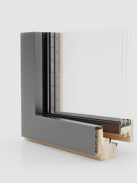 Finestra in legno Esperia Life 74 ALU di Eko-Okna