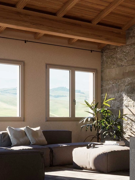 Finestra Linea 76 in pvc di Fossati Serramenti