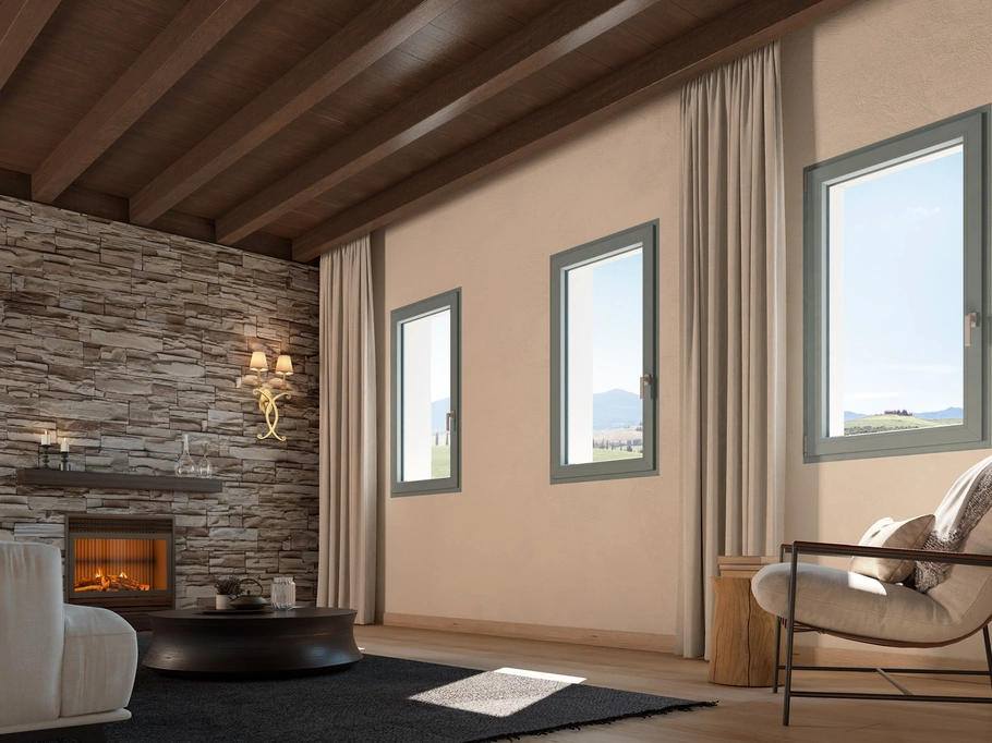 Finestra Linea 76 in pvc di Fossati Serramenti