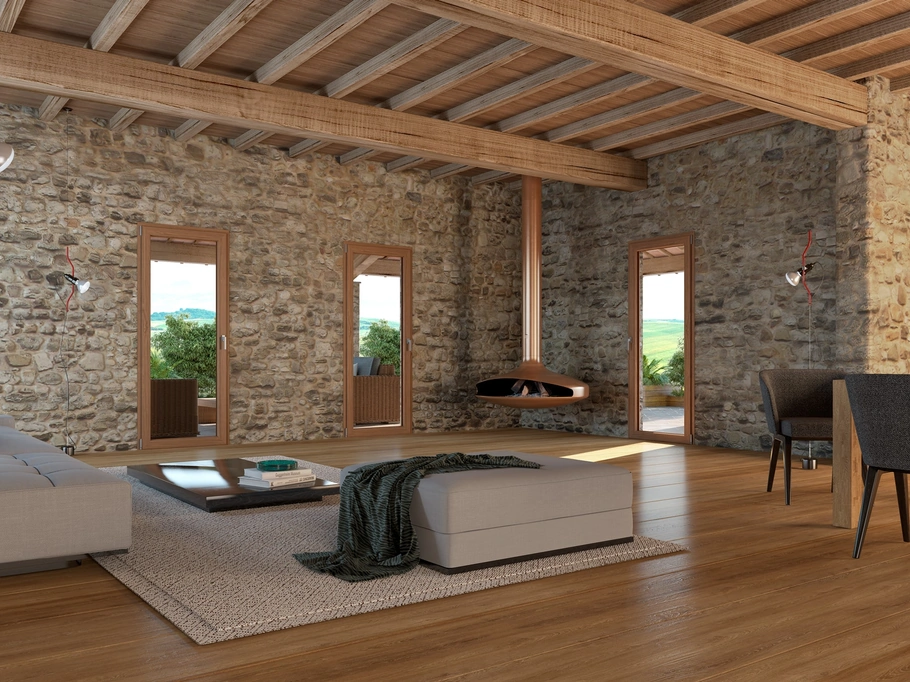 Finestra Linea 76 in pvc di Fossati Serramenti