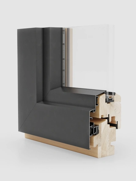 Finestra in legno Naturo 68 ALU di Eko-Okna