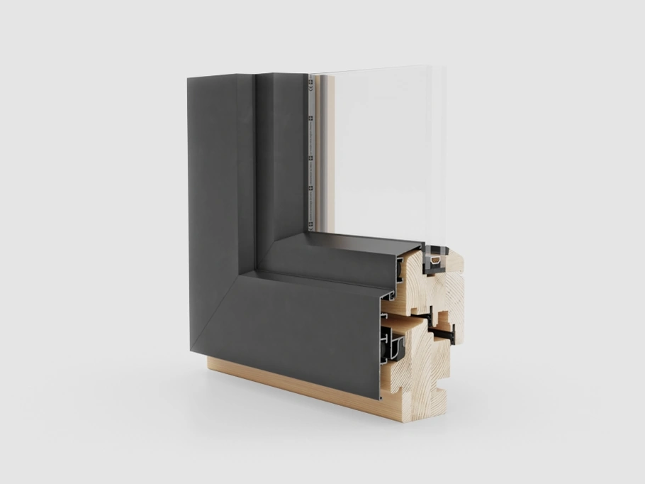 Finestra in legno Naturo 68 ALU di Eko-Okna