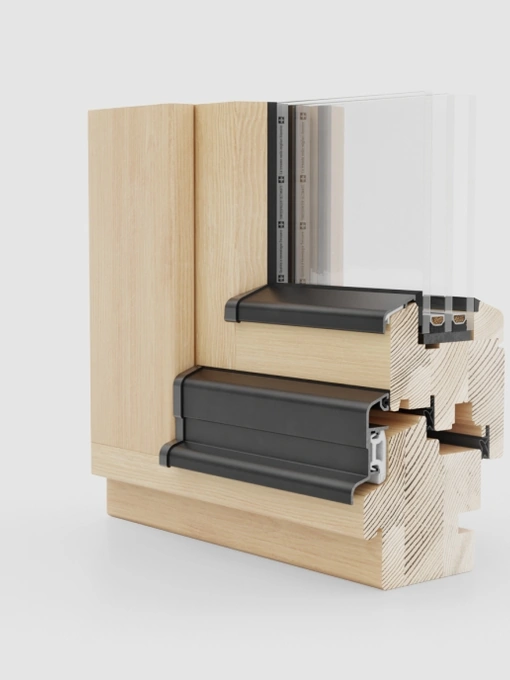 Finestra in legno Naturo 80 di Eko-Okna