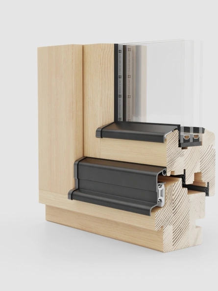 Finestra in legno Naturo 80 di Eko-Okna