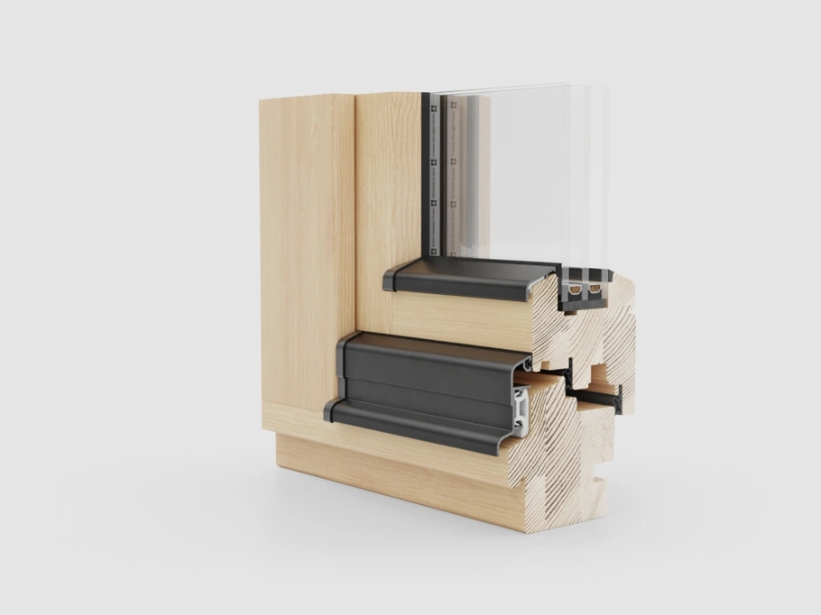 Finestra in legno Naturo 80 di Eko-Okna