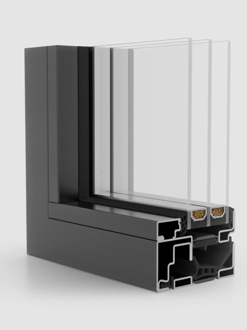 Finestra in acciaio Unico XS di Eko-Okna