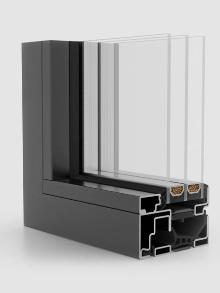 Finestra in acciaio Unico XS di Eko-Okna