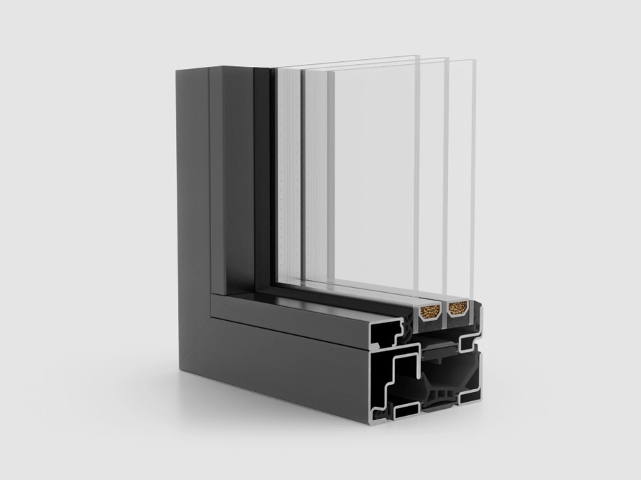 Finestra in acciaio Unico XS di Eko-Okna