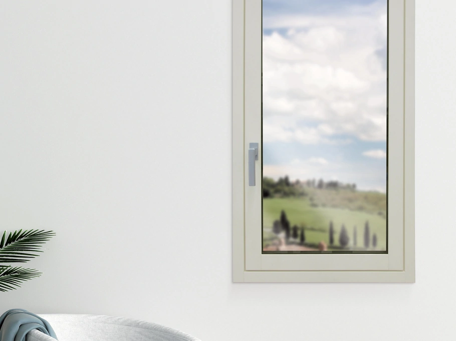 Finestra Vela Gold in alluminio e Corian di Biemme Finestre