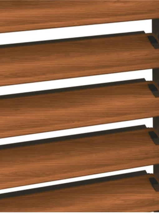 Frangisole Silver Shadow FL in alluminio finitura legno di Pasini