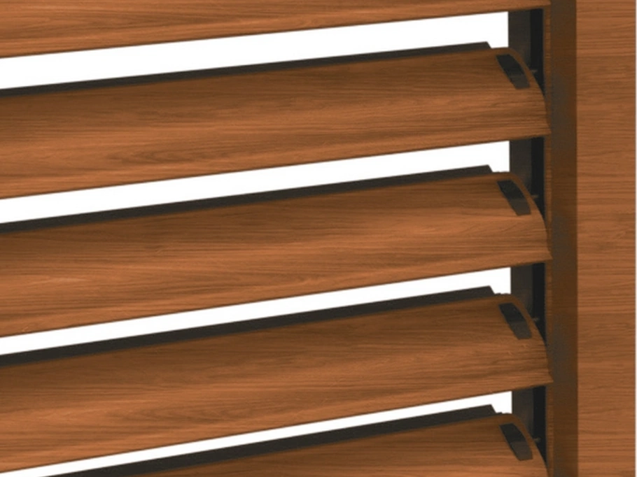 Frangisole Silver Shadow FL in alluminio finitura legno di Pasini