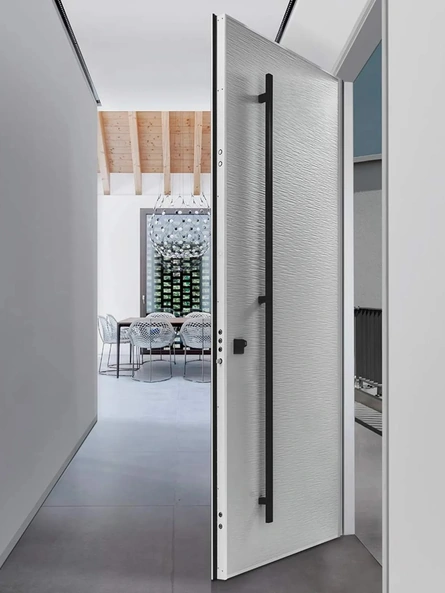 Porta blindata Giotto Alluminio Sahara di Gardesa