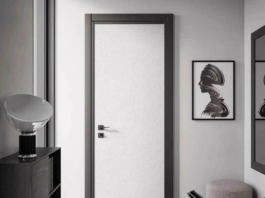 Porta blindata Mimetic Materik Cemento Bianco di Bertolotto