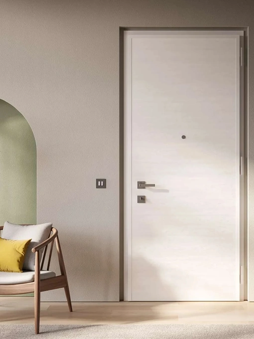 Porta blindata Regular Materik finitura Cemento Bianco di Gardesa