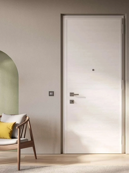 Porta blindata Regular Materik finitura Cemento Bianco di Gardesa