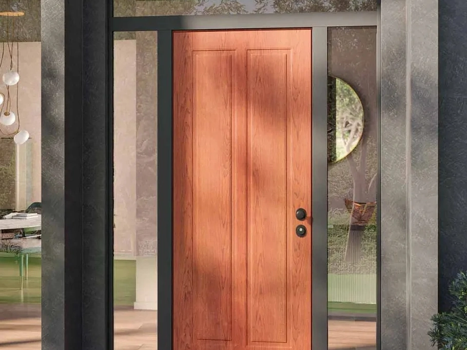 Porta blindata Solid Terenzio T Okumé Noce di Bertolotto