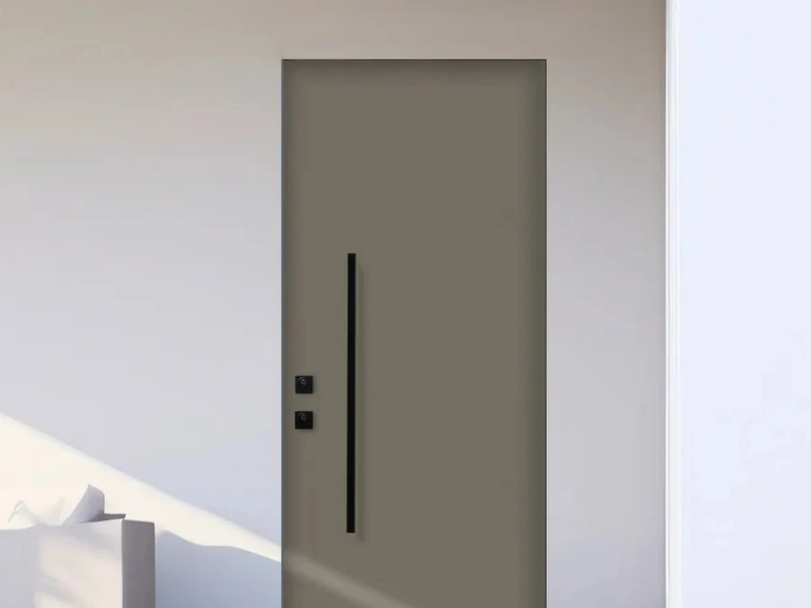 Porta blindata Solid XT Alluminio RAL 7030 Grinz di Bertolotto