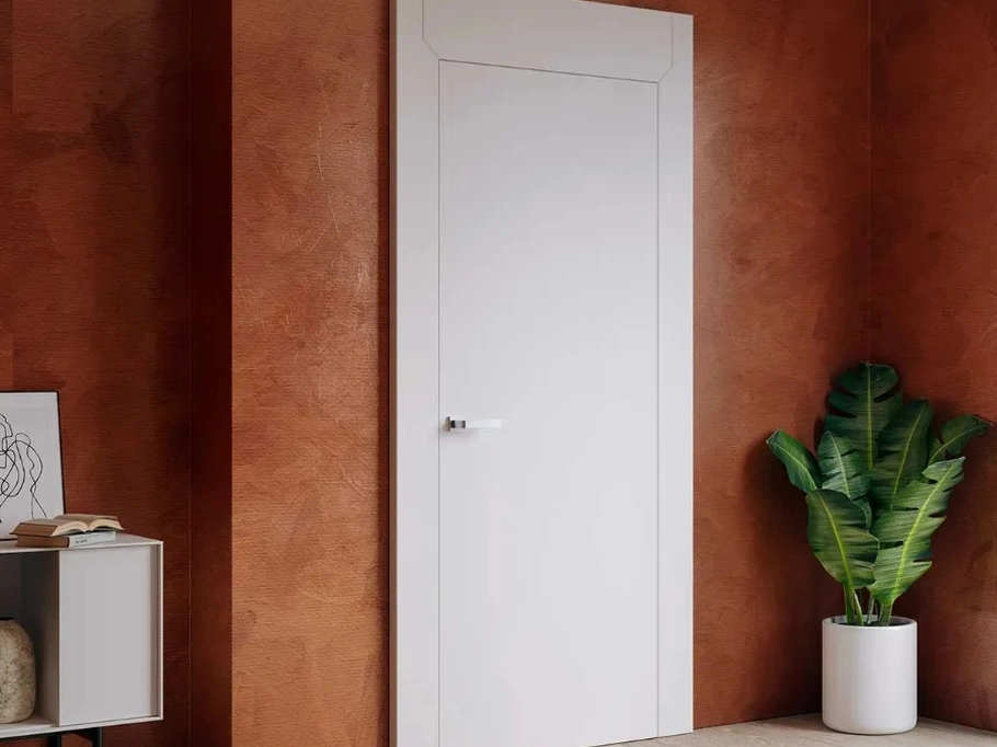 Porta per interni Aurea Slim in laccato Bianco opaco di Bertolotto