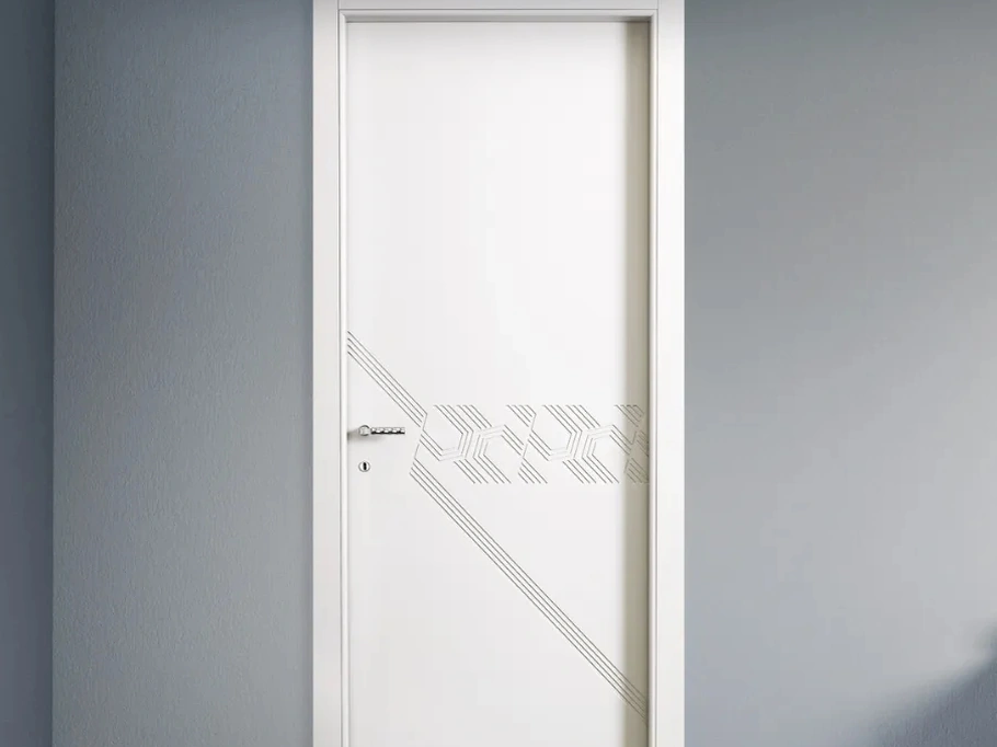 Porta per interni Geometrica BP 1049 in laccato Bianco di Bertolotto
