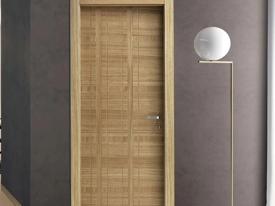 Porta battente per interni Intalya in Rovere Bouclè di Bertolotto