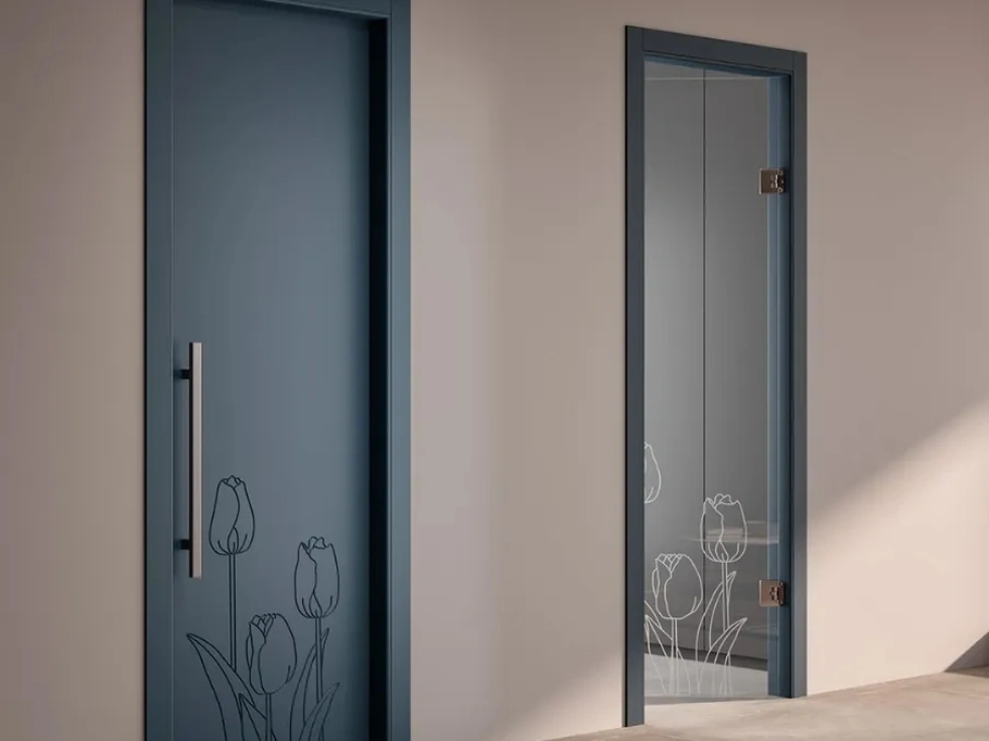 Porta per interni Natura Tulipani e Alaska di Bertolotto