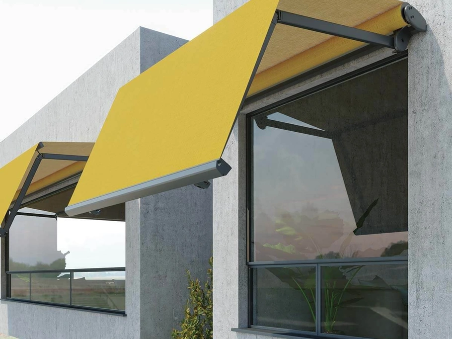 Tenda da sole Biqu 40 con tessuto e rullo a vista a doppia inclinazione di Pronema